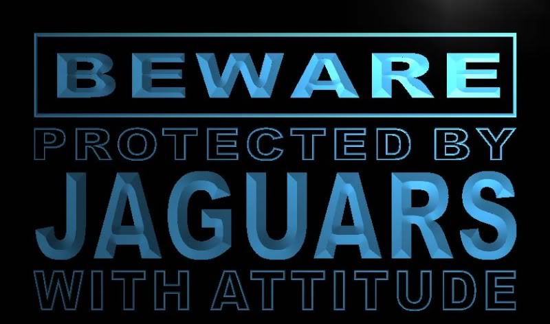 Beware Jaguars Neon Light Sign